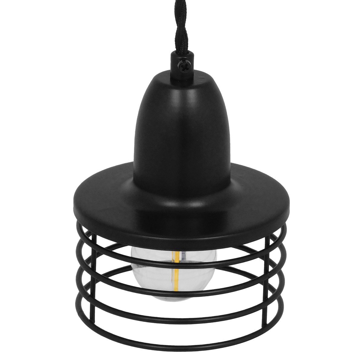 LEDTM® MANHATTAN 01456 Μοντέρνο Κρεμαστό Φωτιστικό Οροφής με Ντουί 1 x E27 AC 220-240V IP20 - Μαύρο - Μ11 x Π11 x Υ14cm - Image 7