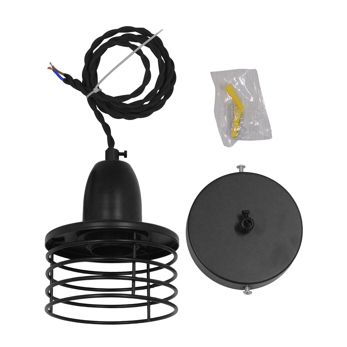 LEDTM® MANHATTAN 01456 Μοντέρνο Κρεμαστό Φωτιστικό Οροφής με Ντουί 1 x E27 AC 220-240V IP20 - Μαύρο - Μ11 x Π11 x Υ14cm - Image 9