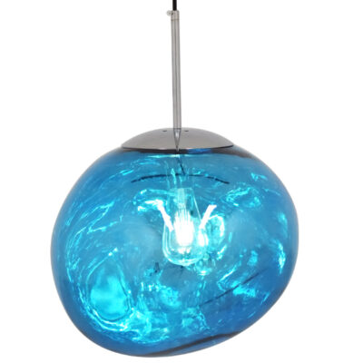 Alternative view of LEDTM® DIXAR 01467 Μοντέρνο Κρεμαστό Φωτιστικό Οροφής με Ντουί 1 x E27 AC 220-240V IP20 - Μπλε & Ασημί - Μ36 x Π36 x Υ45cm