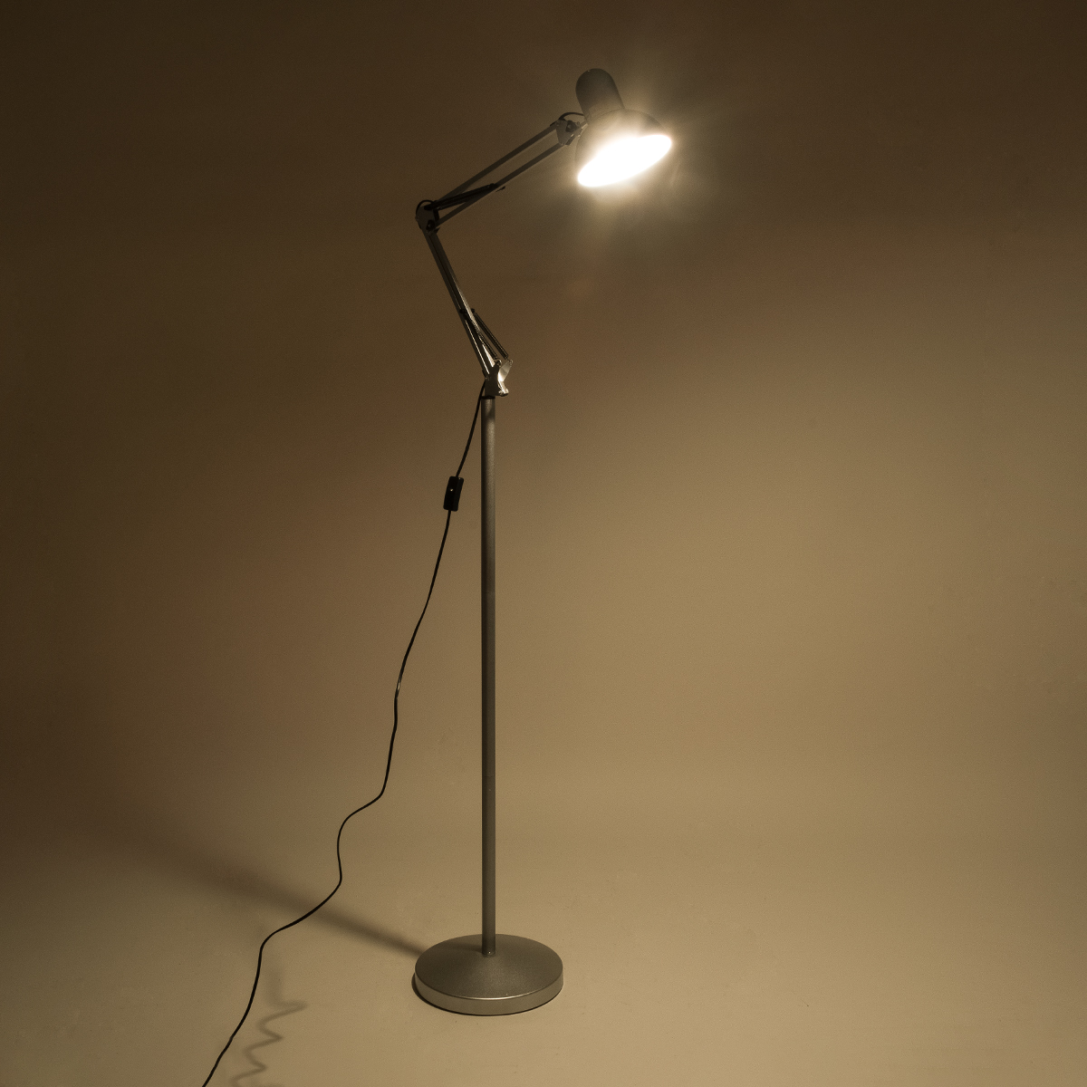 LEDTM® AUDREY 01469 Vintage Επιδαπέδιο Φωτιστικό με Ντουί 1 x E27 AC 220-240V IP20 - Ασημί - Μ15 x Π15 x Υ190cm - Image 3