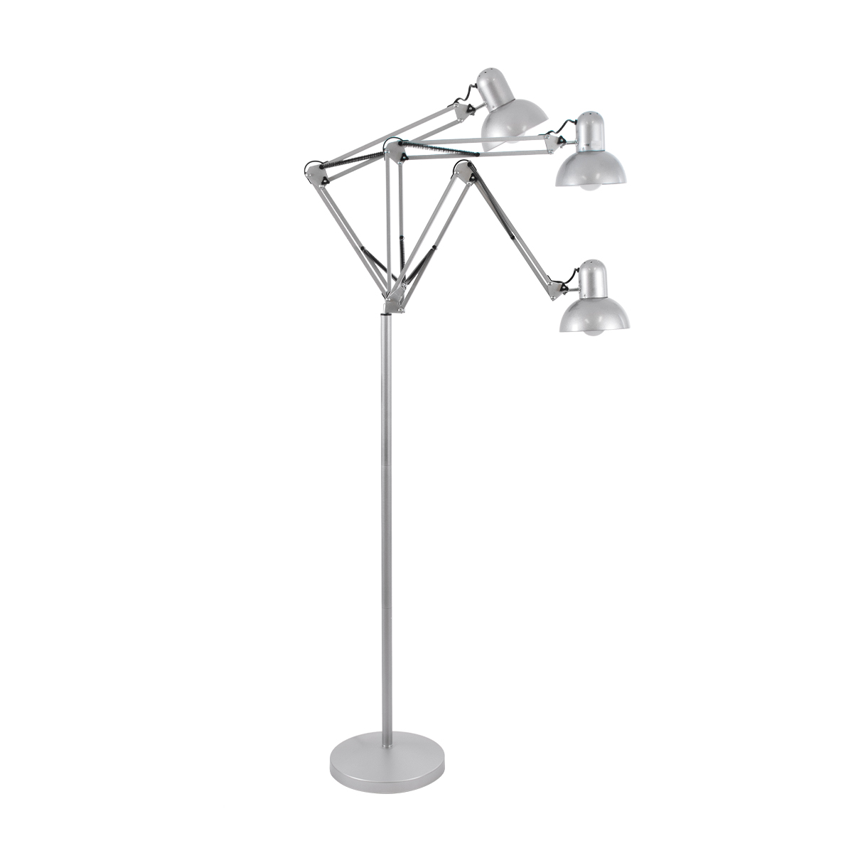 LEDTM® AUDREY 01469 Vintage Επιδαπέδιο Φωτιστικό με Ντουί 1 x E27 AC 220-240V IP20 - Ασημί - Μ15 x Π15 x Υ190cm - Image 4