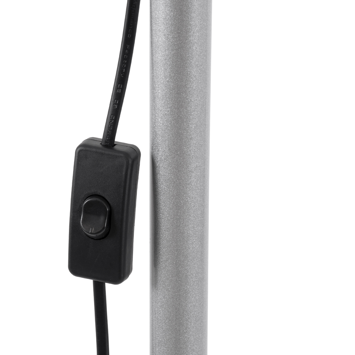 LEDTM® AUDREY 01469 Vintage Επιδαπέδιο Φωτιστικό με Ντουί 1 x E27 AC 220-240V IP20 - Ασημί - Μ15 x Π15 x Υ190cm - Image 9
