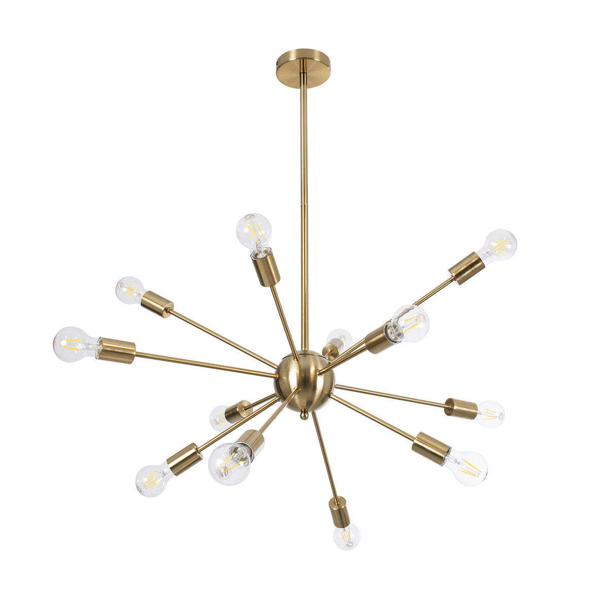LEDTM® MILANO 01485 Μοντέρνο Φωτιστικό Οροφής με Ντουί 12 x E27 AC 220-240V IP20 - Χρυσό - Μ80 x Π80 x Υ80cm - Image 4