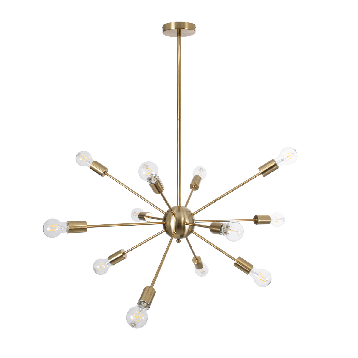 LEDTM® MILANO 01485 Μοντέρνο Φωτιστικό Οροφής με Ντουί 12 x E27 AC 220-240V IP20 - Χρυσό - Μ80 x Π80 x Υ80cm - Image 5