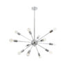 LEDTM® MILANO 01487 Μοντέρνο Φωτιστικό Οροφής με Ντουί 12 x E27 AC 220-240V IP20 - Ασημί - Μ80 x Π80 x Υ80cm - Image 2