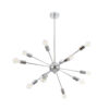 LEDTM® MILANO 01487 Μοντέρνο Φωτιστικό Οροφής με Ντουί 12 x E27 AC 220-240V IP20 - Ασημί - Μ80 x Π80 x Υ80cm - Image 4