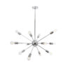 LEDTM® MILANO 01487 Μοντέρνο Φωτιστικό Οροφής με Ντουί 12 x E27 AC 220-240V IP20 - Ασημί - Μ80 x Π80 x Υ80cm - Image 5