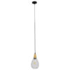 LEDTM® NOAH 01491 Μοντέρνο Κρεμαστό Φωτιστικό Οροφής με Ντουί 1 x E27 AC 220-240V IP20 - Διάφανο & Μπεζ - Μ16 x Π16 x Υ30cm - Image 2