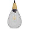 LEDTM® NOAH 01491 Μοντέρνο Κρεμαστό Φωτιστικό Οροφής με Ντουί 1 x E27 AC 220-240V IP20 - Διάφανο & Μπεζ - Μ16 x Π16 x Υ30cm - Image 4