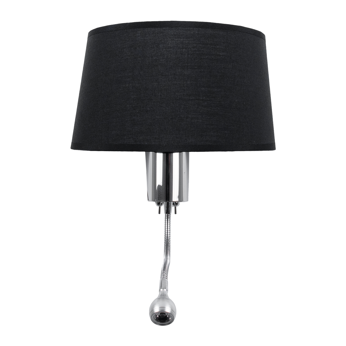 LEDTM® ELEGANT 01492 Μοντέρνο Φωτιστικό Τοίχου - Απλίκα Ξενοδοχείου Reading Light με Ντουί 1 x E27 LED 3W 360lm 36° AC 220-240V IP20 Θερμό Λευκό 2700K - Bridgelux COB Chip - Χρώμιο & Μαύρο - Μ26 x Π16.5 x Υ33cm - 2 Χρόνια Εγγύηση - Image 5