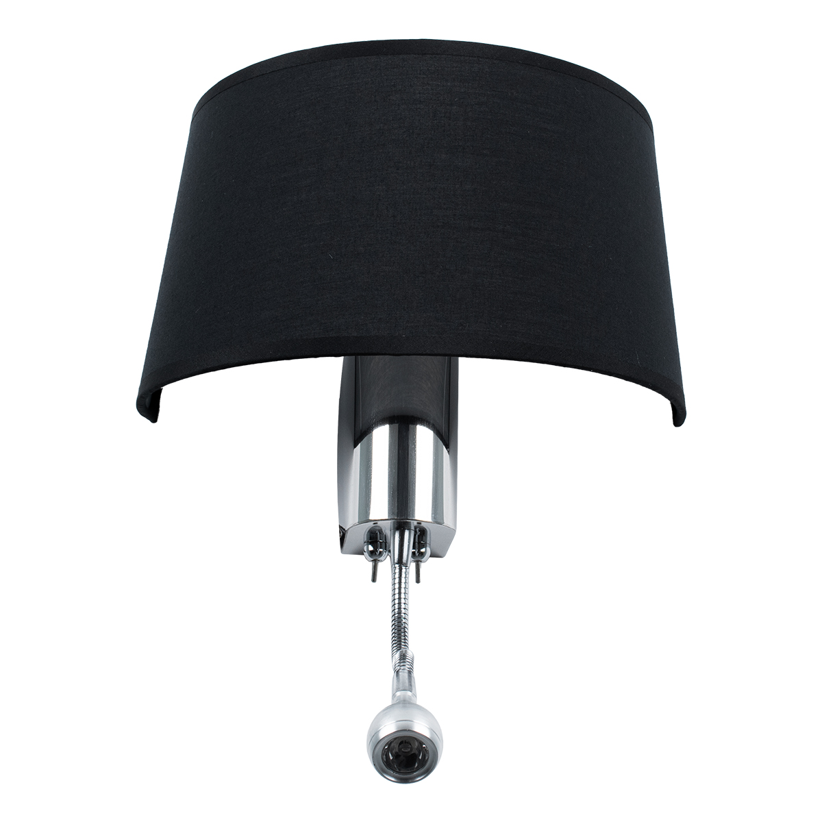 LEDTM® ELEGANT 01492 Μοντέρνο Φωτιστικό Τοίχου - Απλίκα Ξενοδοχείου Reading Light με Ντουί 1 x E27 LED 3W 360lm 36° AC 220-240V IP20 Θερμό Λευκό 2700K - Bridgelux COB Chip - Χρώμιο & Μαύρο - Μ26 x Π16.5 x Υ33cm - 2 Χρόνια Εγγύηση - Image 6