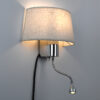 LEDTM® ELEGANT 01493 Μοντέρνο Φωτιστικό Τοίχου - Απλίκα Ξενοδοχείου Reading Light με Ντουί 1 x E27 LED 3W 360lm 36° AC 220-240V IP20 Θερμό Λευκό 2700K - Bridgelux COB Chip - Ασημί & Λευκό - Μ26 x Π16.5 x Υ33cm - 2 Χρόνια Εγγύηση - Image 3