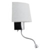 LEDTM® ELEGANT 01493 Μοντέρνο Φωτιστικό Τοίχου - Απλίκα Ξενοδοχείου Reading Light με Ντουί 1 x E27 LED 3W 360lm 36° AC 220-240V IP20 Θερμό Λευκό 2700K - Bridgelux COB Chip - Ασημί & Λευκό - Μ26 x Π16.5 x Υ33cm - 2 Χρόνια Εγγύηση - Image 4