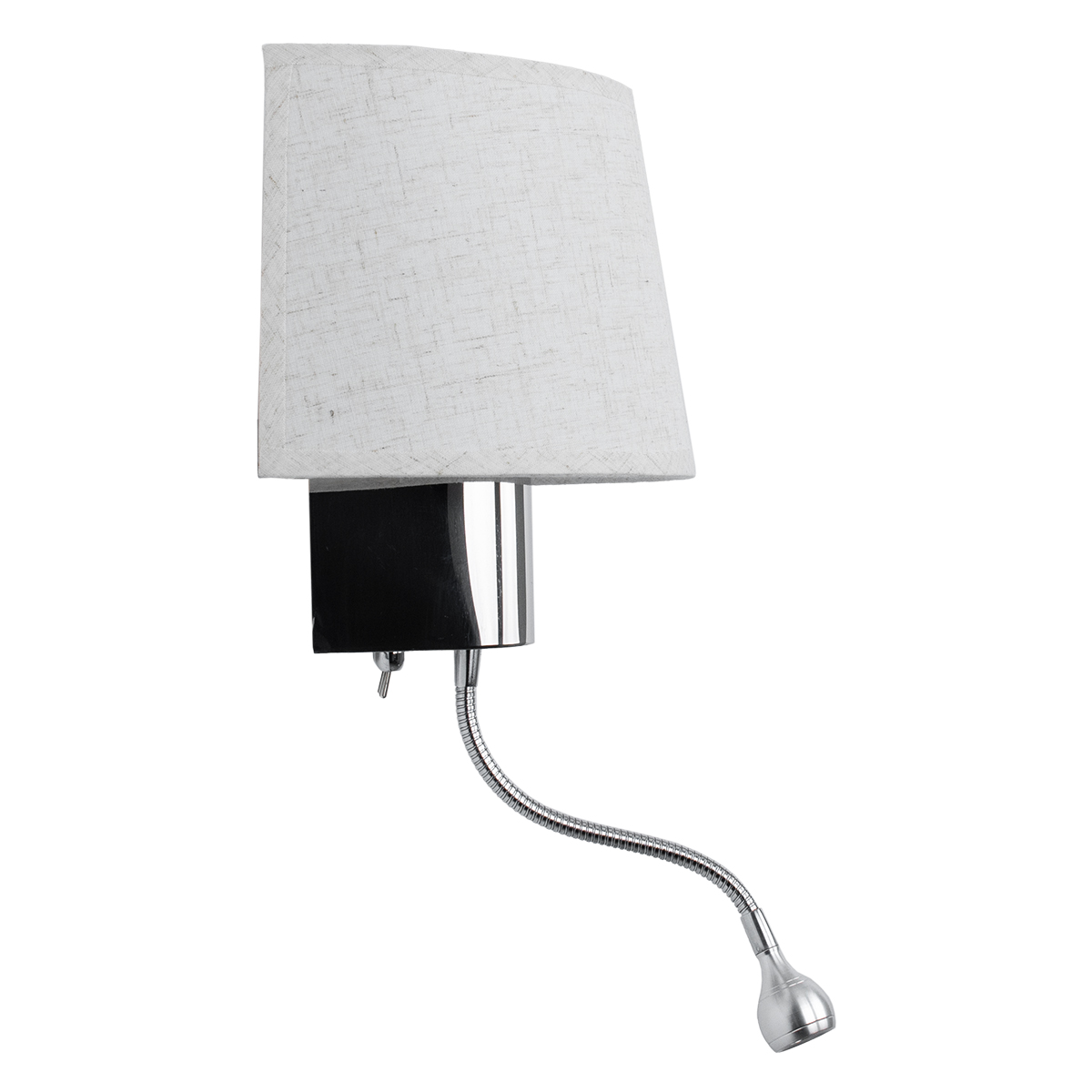 LEDTM® ELEGANT 01493 Μοντέρνο Φωτιστικό Τοίχου - Απλίκα Ξενοδοχείου Reading Light με Ντουί 1 x E27 LED 3W 360lm 36° AC 220-240V IP20 Θερμό Λευκό 2700K - Bridgelux COB Chip - Ασημί & Λευκό - Μ26 x Π16.5 x Υ33cm - 2 Χρόνια Εγγύηση - Image 4