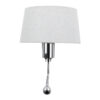 LEDTM® ELEGANT 01493 Μοντέρνο Φωτιστικό Τοίχου - Απλίκα Ξενοδοχείου Reading Light με Ντουί 1 x E27 LED 3W 360lm 36° AC 220-240V IP20 Θερμό Λευκό 2700K - Bridgelux COB Chip - Ασημί & Λευκό - Μ26 x Π16.5 x Υ33cm - 2 Χρόνια Εγγύηση - Image 5