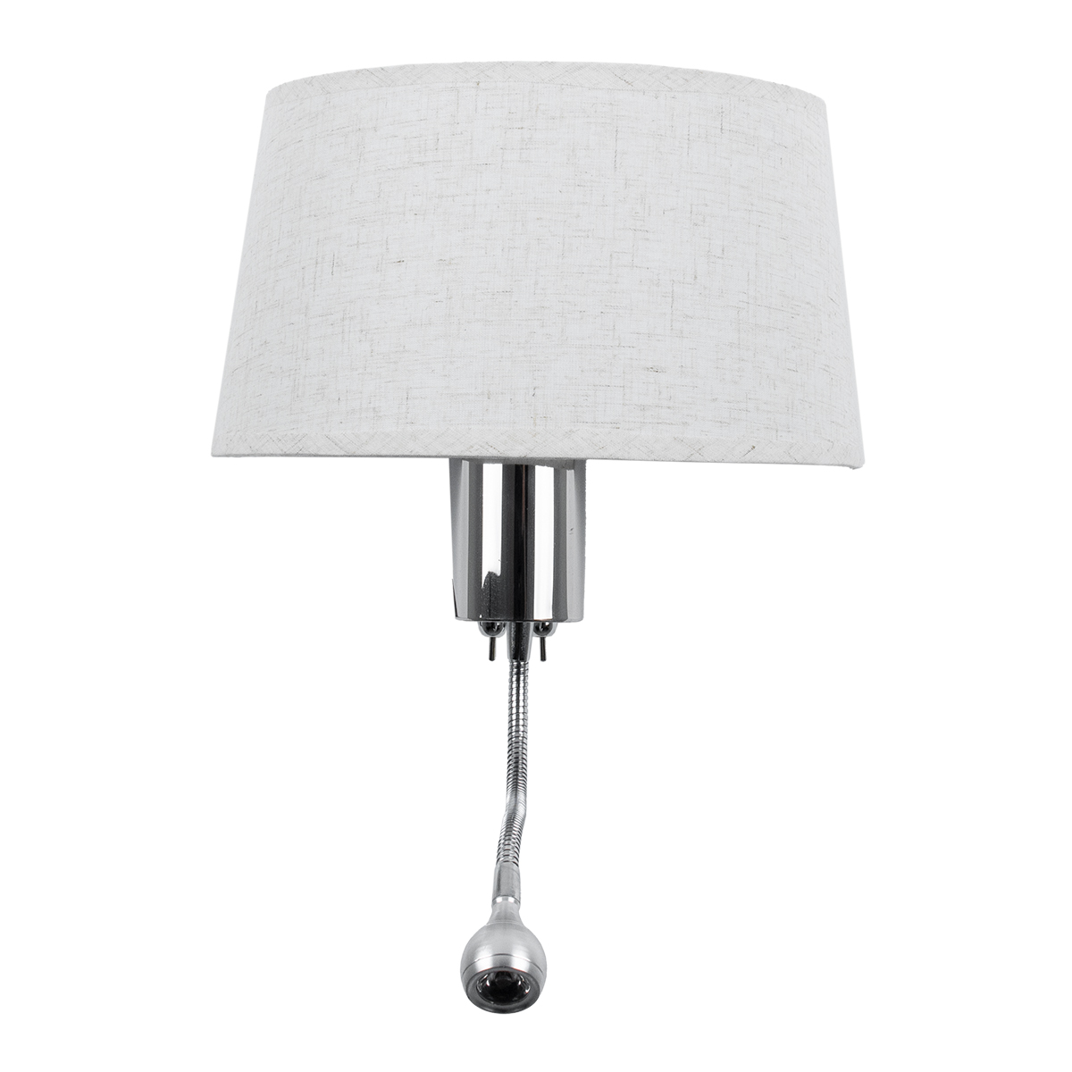 LEDTM® ELEGANT 01493 Μοντέρνο Φωτιστικό Τοίχου - Απλίκα Ξενοδοχείου Reading Light με Ντουί 1 x E27 LED 3W 360lm 36° AC 220-240V IP20 Θερμό Λευκό 2700K - Bridgelux COB Chip - Ασημί & Λευκό - Μ26 x Π16.5 x Υ33cm - 2 Χρόνια Εγγύηση - Image 5