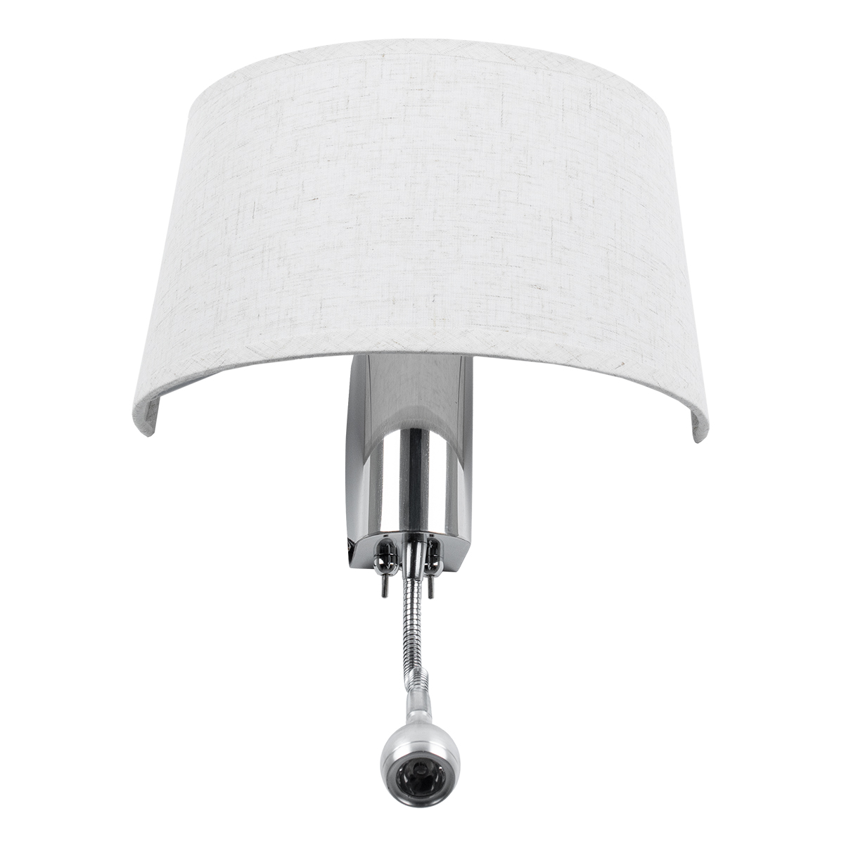 LEDTM® ELEGANT 01493 Μοντέρνο Φωτιστικό Τοίχου - Απλίκα Ξενοδοχείου Reading Light με Ντουί 1 x E27 LED 3W 360lm 36° AC 220-240V IP20 Θερμό Λευκό 2700K - Bridgelux COB Chip - Ασημί & Λευκό - Μ26 x Π16.5 x Υ33cm - 2 Χρόνια Εγγύηση - Image 6