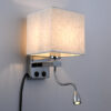 LEDTM® ELEGANT 01495 Μοντέρνο Φωτιστικό Τοίχου - Απλίκα Ξενοδοχείου Reading Light με Ντουί 1 x E27 LED 3W 360lm 36° AC 220-240V IP20 Θερμό Λευκό 2700K - Bridgelux COB Chip - Χρώμιο & Λευκό - Μ17 x Π21 x Υ43cm - 2 Χρόνια Εγγύηση - Image 3