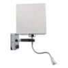 LEDTM® ELEGANT 01495 Μοντέρνο Φωτιστικό Τοίχου - Απλίκα Ξενοδοχείου Reading Light με Ντουί 1 x E27 LED 3W 360lm 36° AC 220-240V IP20 Θερμό Λευκό 2700K - Bridgelux COB Chip - Χρώμιο & Λευκό - Μ17 x Π21 x Υ43cm - 2 Χρόνια Εγγύηση - Image 4