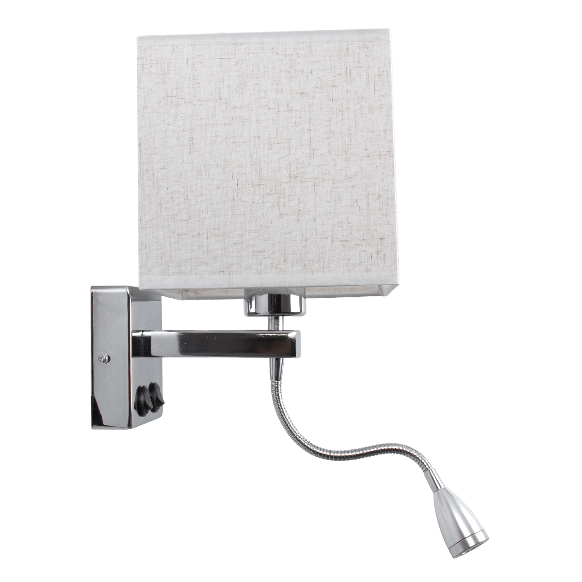 LEDTM® ELEGANT 01495 Μοντέρνο Φωτιστικό Τοίχου - Απλίκα Ξενοδοχείου Reading Light με Ντουί 1 x E27 LED 3W 360lm 36° AC 220-240V IP20 Θερμό Λευκό 2700K - Bridgelux COB Chip - Χρώμιο & Λευκό - Μ17 x Π21 x Υ43cm - 2 Χρόνια Εγγύηση - Image 4