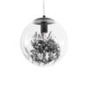 LEDTM® HARPER 01512 Μοντέρνο Κρεμαστό Φωτιστικό Οροφής με Ντουί 1 x E27 AC 220-240V IP20 - Διάφανο & Μαύρο - Μ25 x Π25 x Υ30cm - Image 2