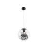 LEDTM® HARPER 01512 Μοντέρνο Κρεμαστό Φωτιστικό Οροφής με Ντουί 1 x E27 AC 220-240V IP20 - Διάφανο & Μαύρο - Μ25 x Π25 x Υ30cm - Image 4