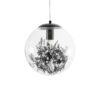 LEDTM® HARPER 01512 Μοντέρνο Κρεμαστό Φωτιστικό Οροφής με Ντουί 1 x E27 AC 220-240V IP20 - Διάφανο & Μαύρο - Μ25 x Π25 x Υ30cm - Image 5
