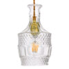 LEDTM® WHISKEY 01513 Vintage Κρεμαστό Φωτιστικό Οροφής με Ντουί 1 x E27 AC 220-240V IP20 - Διάφανο - Μ13 x Π13 x Υ22cm - Image 5