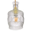 LEDTM® WHISKEY 01513 Vintage Κρεμαστό Φωτιστικό Οροφής με Ντουί 1 x E27 AC 220-240V IP20 - Διάφανο - Μ13 x Π13 x Υ22cm - Image 6