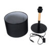 LEDTM® BRONX 01519 Μοντέρνο Επιτραπέζιο Φωτιστικό Πορτατίφ με Ντουί 1 x E27 AC 220-240V IP20 - Μαύρο & Μπεζ - Μ25 x Π25 x Υ40cm - Image 9