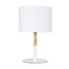 LEDTM® BRONX 01520 Μοντέρνο Επιτραπέζιο Φωτιστικό Πορτατίφ με Ντουί 1 x E27 AC 220-240V IP20 - Λευκό & Μπεζ - Μ25 x Π25 x Υ40cm - Image 4