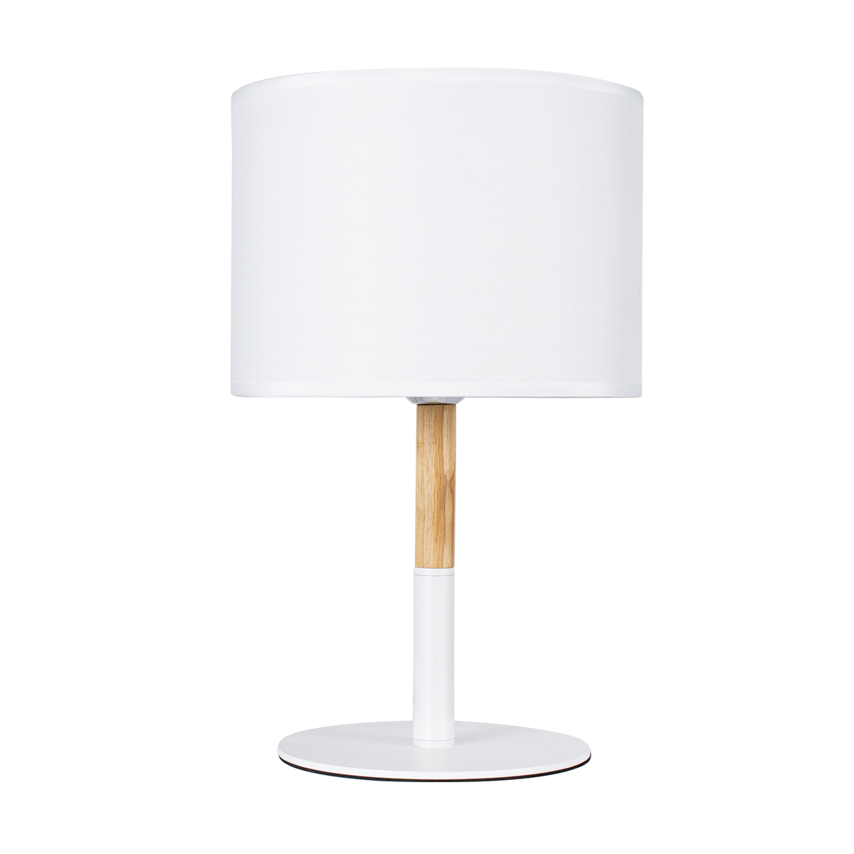 LEDTM® BRONX 01520 Μοντέρνο Επιτραπέζιο Φωτιστικό Πορτατίφ με Ντουί 1 x E27 AC 220-240V IP20 - Λευκό & Μπεζ - Μ25 x Π25 x Υ40cm - Image 4