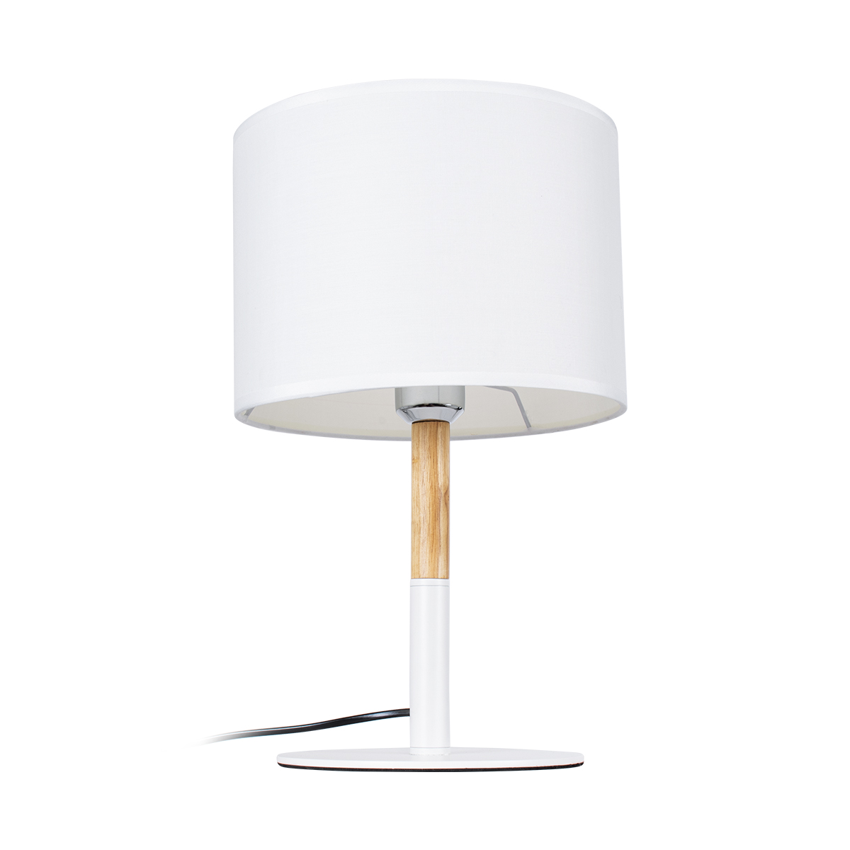 LEDTM® BRONX 01520 Μοντέρνο Επιτραπέζιο Φωτιστικό Πορτατίφ με Ντουί 1 x E27 AC 220-240V IP20 - Λευκό & Μπεζ - Μ25 x Π25 x Υ40cm - Image 5