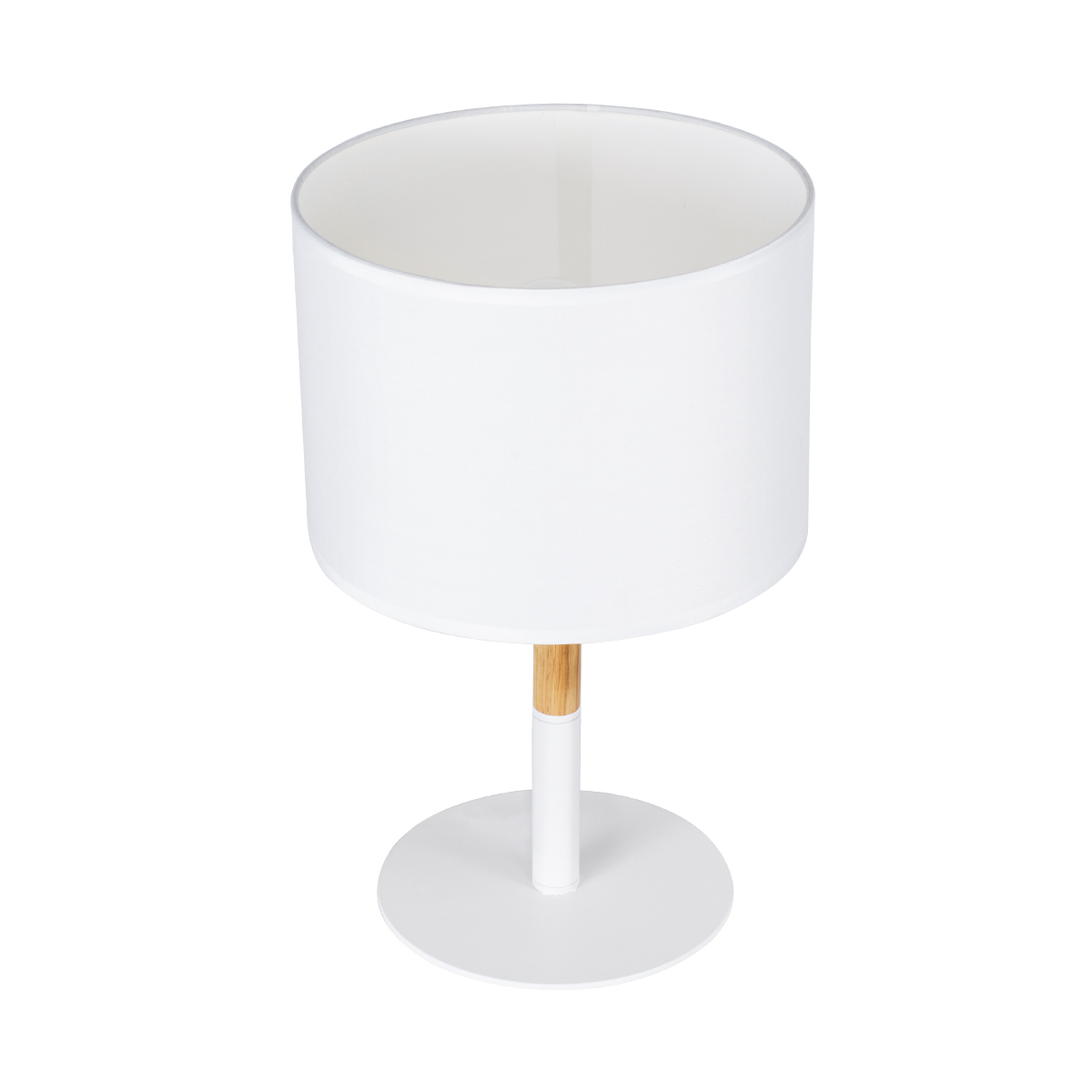 LEDTM® BRONX 01520 Μοντέρνο Επιτραπέζιο Φωτιστικό Πορτατίφ με Ντουί 1 x E27 AC 220-240V IP20 - Λευκό & Μπεζ - Μ25 x Π25 x Υ40cm - Image 6