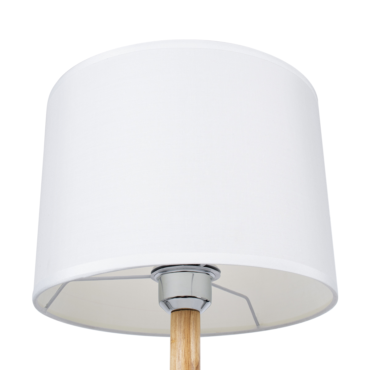 LEDTM® BRONX 01520 Μοντέρνο Επιτραπέζιο Φωτιστικό Πορτατίφ με Ντουί 1 x E27 AC 220-240V IP20 - Λευκό & Μπεζ - Μ25 x Π25 x Υ40cm - Image 7