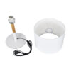 LEDTM® BRONX 01520 Μοντέρνο Επιτραπέζιο Φωτιστικό Πορτατίφ με Ντουί 1 x E27 AC 220-240V IP20 - Λευκό & Μπεζ - Μ25 x Π25 x Υ40cm - Image 9