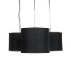 LEDTM® RAMSON 01525 Μοντέρνο Κρεμαστό Φωτιστικό Οροφής με Ντουί 3 x E27 AC 220-240V IP20 - Μαύρο & Μπεζ - Μ65 x Π65 x Υ20cm - Image 4