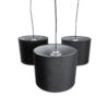 LEDTM® RAMSON 01525 Μοντέρνο Κρεμαστό Φωτιστικό Οροφής με Ντουί 3 x E27 AC 220-240V IP20 - Μαύρο & Μπεζ - Μ65 x Π65 x Υ20cm - Image 6
