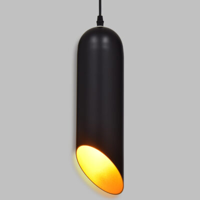 Alternative view of LEDTM® CARSON 01527 Μοντέρνο Κρεμαστό Φωτιστικό Οροφής με Ντουί 1 x E27 AC 220-240V IP20 - Μαύρο & Χρυσό - Μ10 x Π10 x Υ38cm