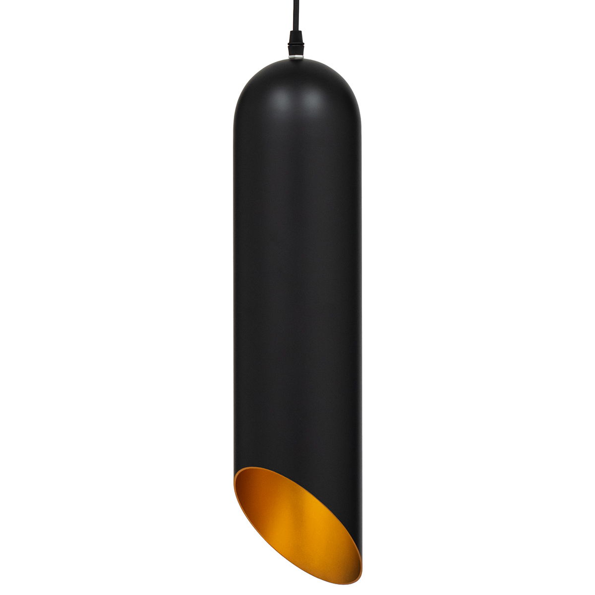 LEDTM® CARSON 01528 Μοντέρνο Κρεμαστό Φωτιστικό Οροφής με Ντουί 1 x E27 AC 220-240V IP20 - Μαύρο & Χρυσό - Μ12 x Π12 x Υ52cm - Image 4
