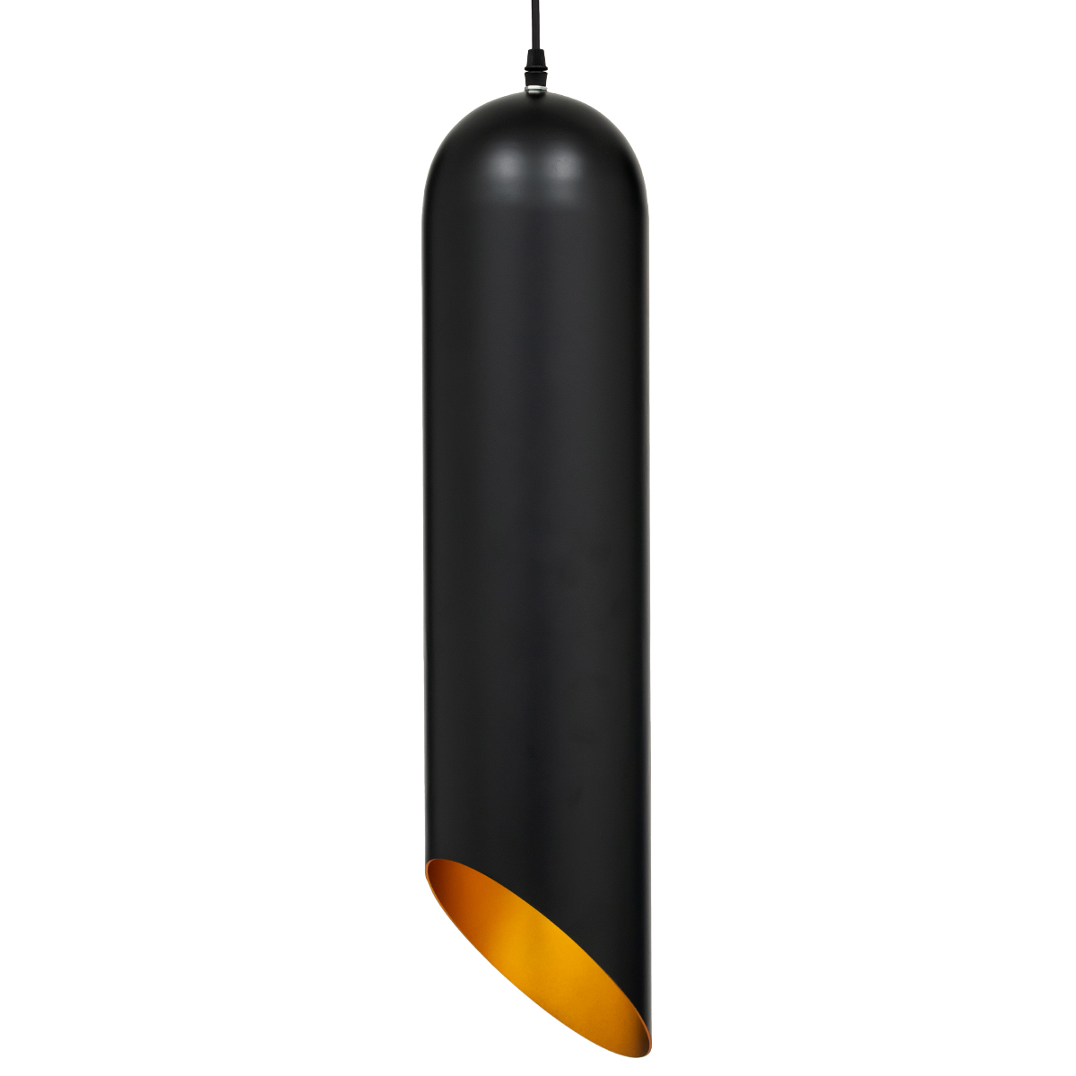 LEDTM® CARSON 01529 Μοντέρνο Κρεμαστό Φωτιστικό Οροφής με Ντουί 1 x E27 AC 220-240V IP20 - Μαύρο & Χρυσό - Μ15 x Π15 x Υ68cm - Image 4