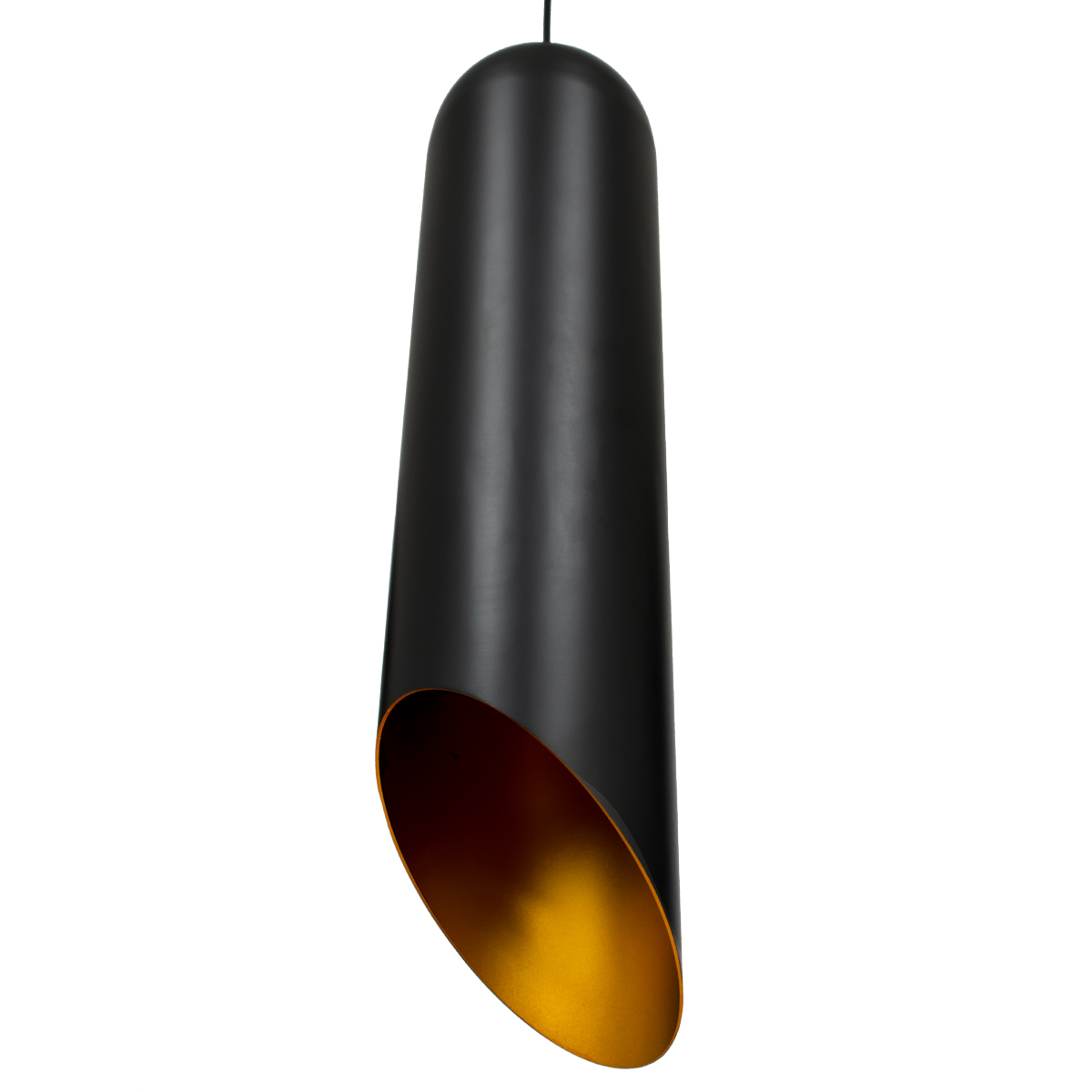 LEDTM® CARSON 01529 Μοντέρνο Κρεμαστό Φωτιστικό Οροφής με Ντουί 1 x E27 AC 220-240V IP20 - Μαύρο & Χρυσό - Μ15 x Π15 x Υ68cm - Image 5