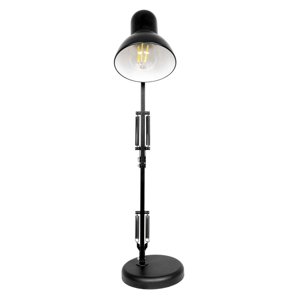 LEDTM® DESK 01538 Μοντέρνο Επιτραπέζιο Φωτιστικό Πορτατίφ με Ντουί 1 x E27 AC 220-240V IP20 - Μαύρο - Μ15 x Π15 x Υ67cm - Image 7