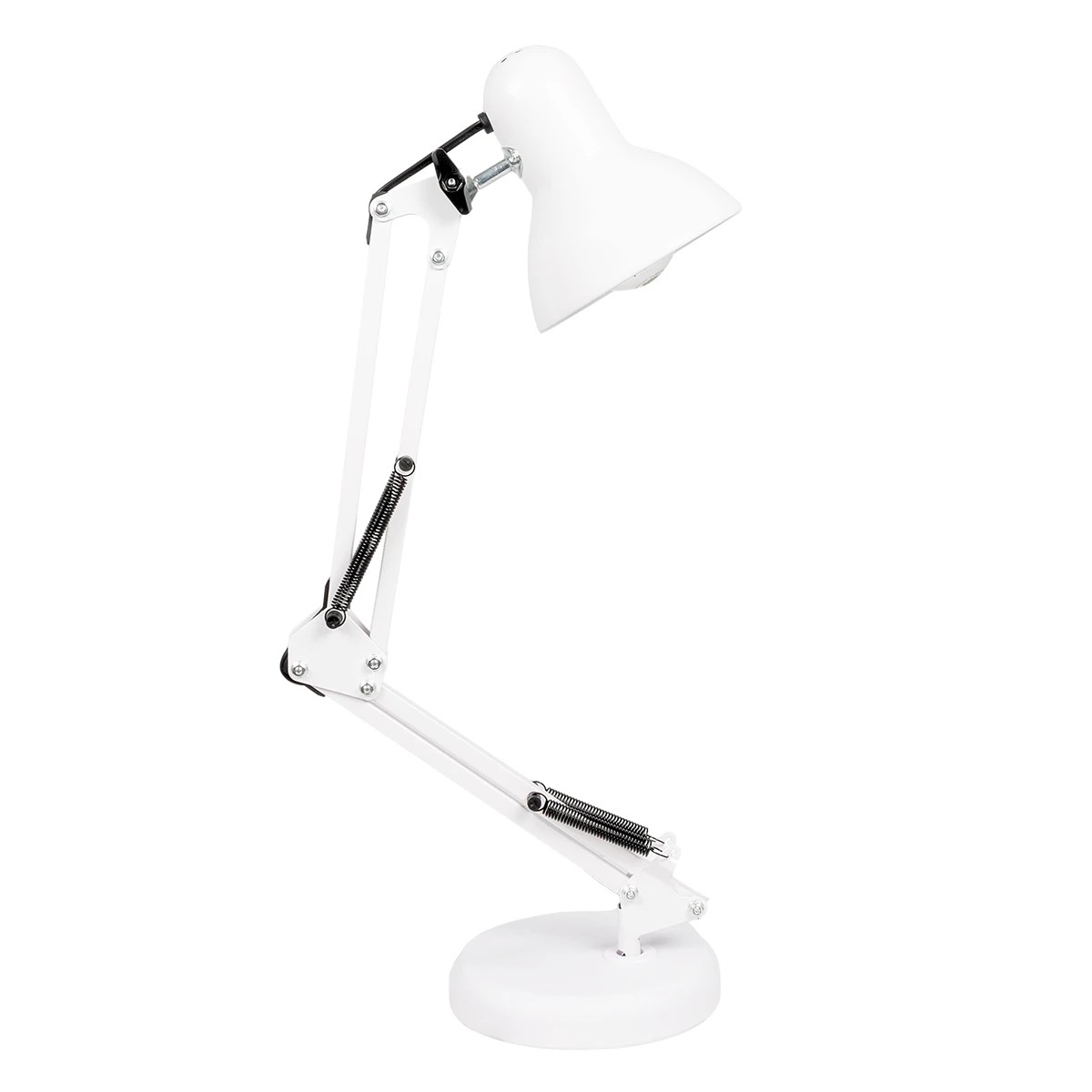 LEDTM® DESK 01539 Μοντέρνο Επιτραπέζιο Φωτιστικό Πορτατίφ με Ντουί 1 x E27 AC 220-240V IP20 - Λευκό - Μ15 x Π15 x Υ67cm - Image 4
