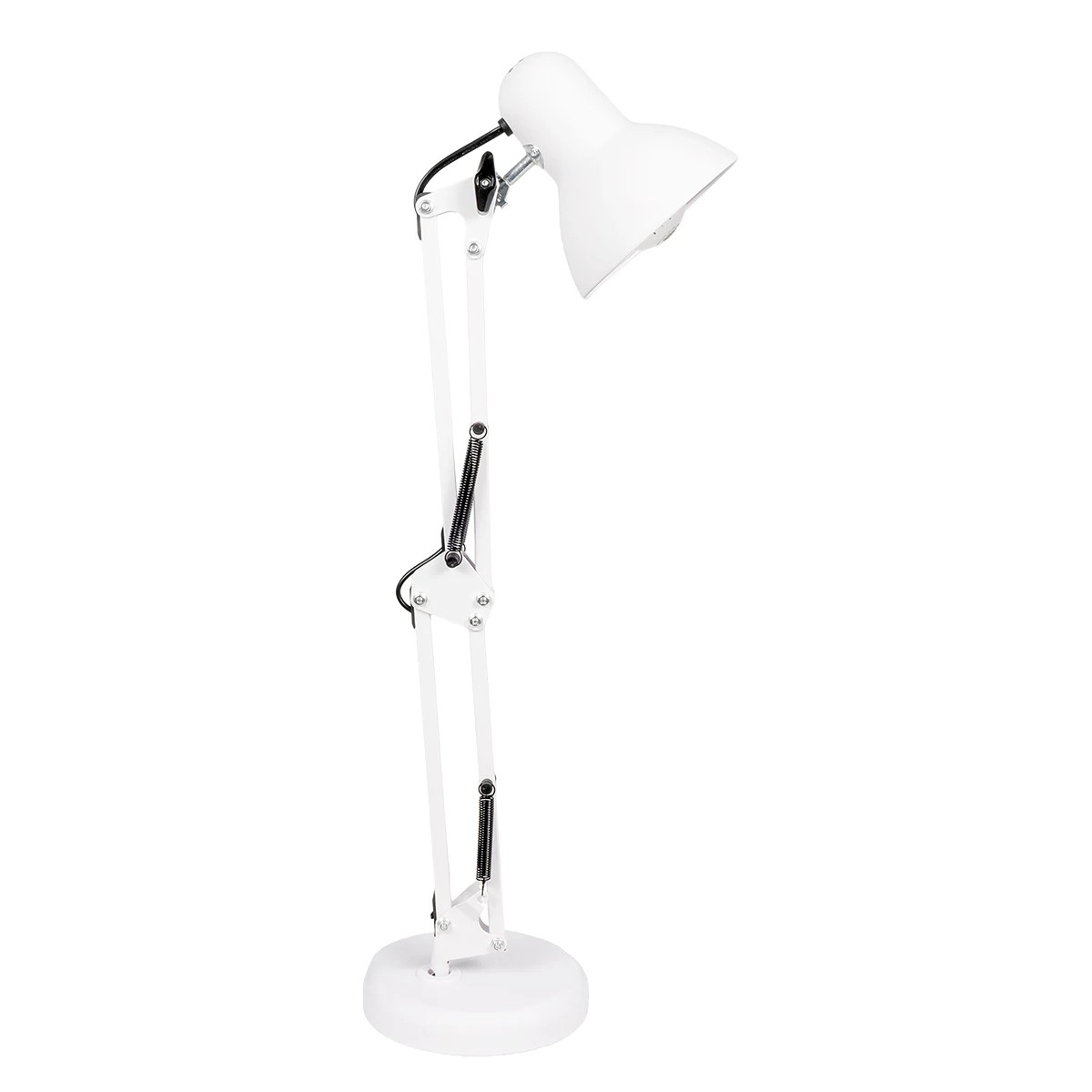 LEDTM® DESK 01539 Μοντέρνο Επιτραπέζιο Φωτιστικό Πορτατίφ με Ντουί 1 x E27 AC 220-240V IP20 - Λευκό - Μ15 x Π15 x Υ67cm - Image 6