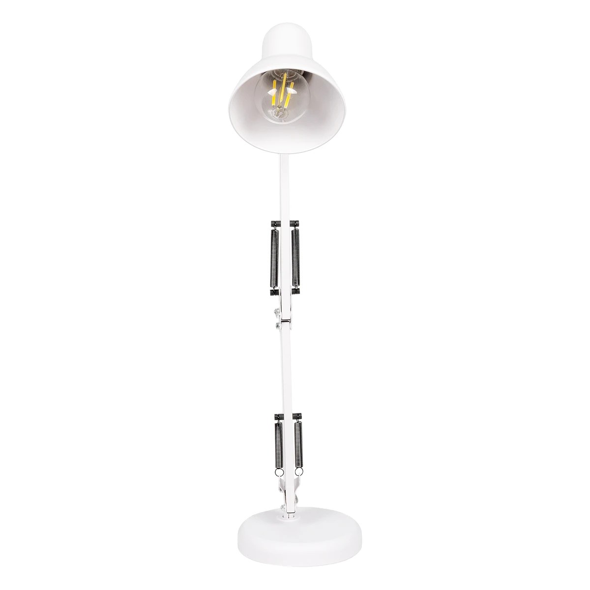 LEDTM® DESK 01539 Μοντέρνο Επιτραπέζιο Φωτιστικό Πορτατίφ με Ντουί 1 x E27 AC 220-240V IP20 - Λευκό - Μ15 x Π15 x Υ67cm - Image 7
