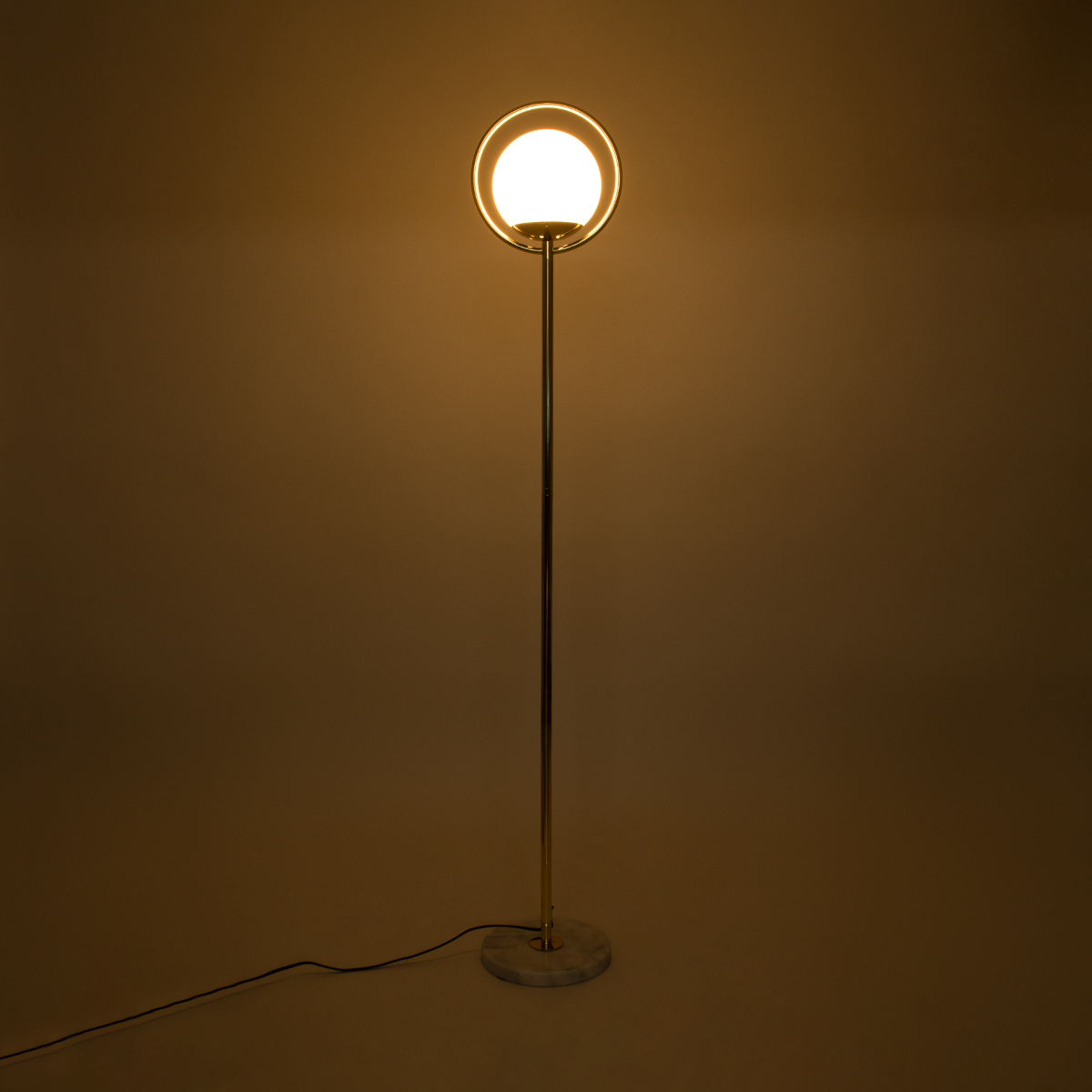 LEDTM® VERSAILLES 01541 Μοντέρνο Επιδαπέδιο Φωτιστικό με Ντουί 1 x E27 AC 220-240V IP20 - Χρυσό & Λευκό - Μ25 x Π25 x Υ150cm - Image 3