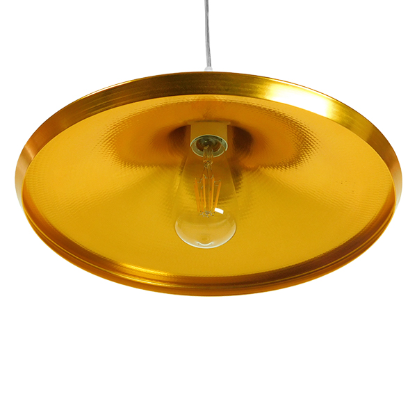 LEDTM® SHANGHAI 01545 Μοντέρνο Κρεμαστό Φωτιστικό Οροφής με Ντουί 1 x E27 AC 220-240V IP20 - Χρυσό - Μ37 x Π37 x Υ20cm - Image 5