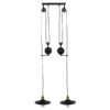 LEDTM® CARILO 01550 Vintage Κρεμαστό Φωτιστικό Οροφής με Ντουί 2 x E27 AC 220-240V IP20 - Μαύρο & Χρυσό - Μ72 x Π26 x Υ120cm - Image 3