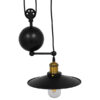 LEDTM® CARILO 01550 Vintage Κρεμαστό Φωτιστικό Οροφής με Ντουί 2 x E27 AC 220-240V IP20 - Μαύρο & Χρυσό - Μ72 x Π26 x Υ120cm - Image 4